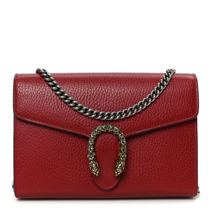 Gucci Calfskin Mini Dionysus Chain Wallet Hibiscus Red 1 of 11