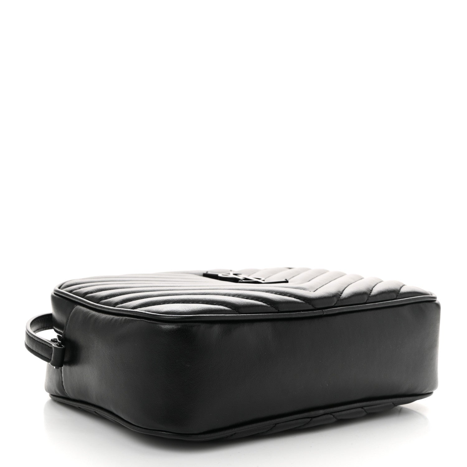 Saint Laurent Calfskin Matelasse Monogram Monochrome Lou Camera Bag Black 4 of 10