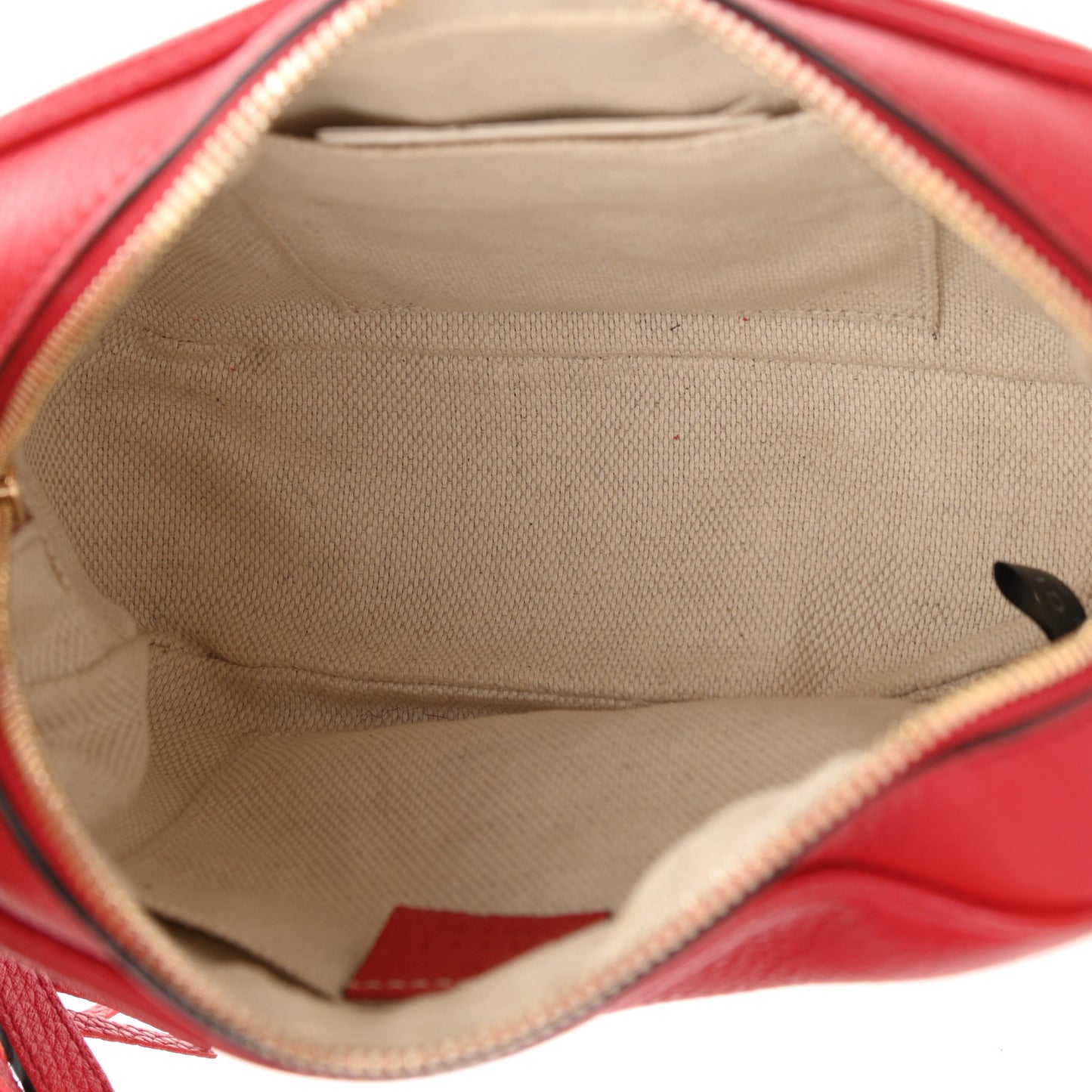 Pebbled Calfskin Small Soho Disco Bag Vibrant Red