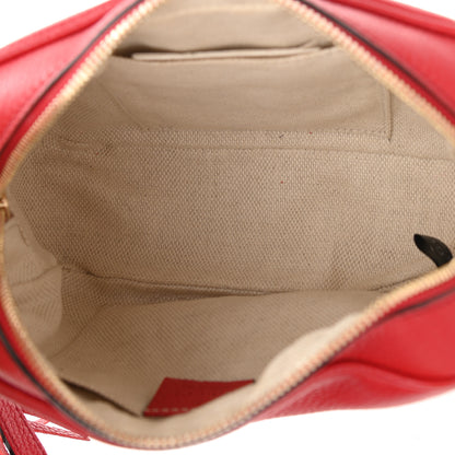 Gucci Pebbled Calfskin Small Soho Disco Bag Vibrant Red 5 of 12