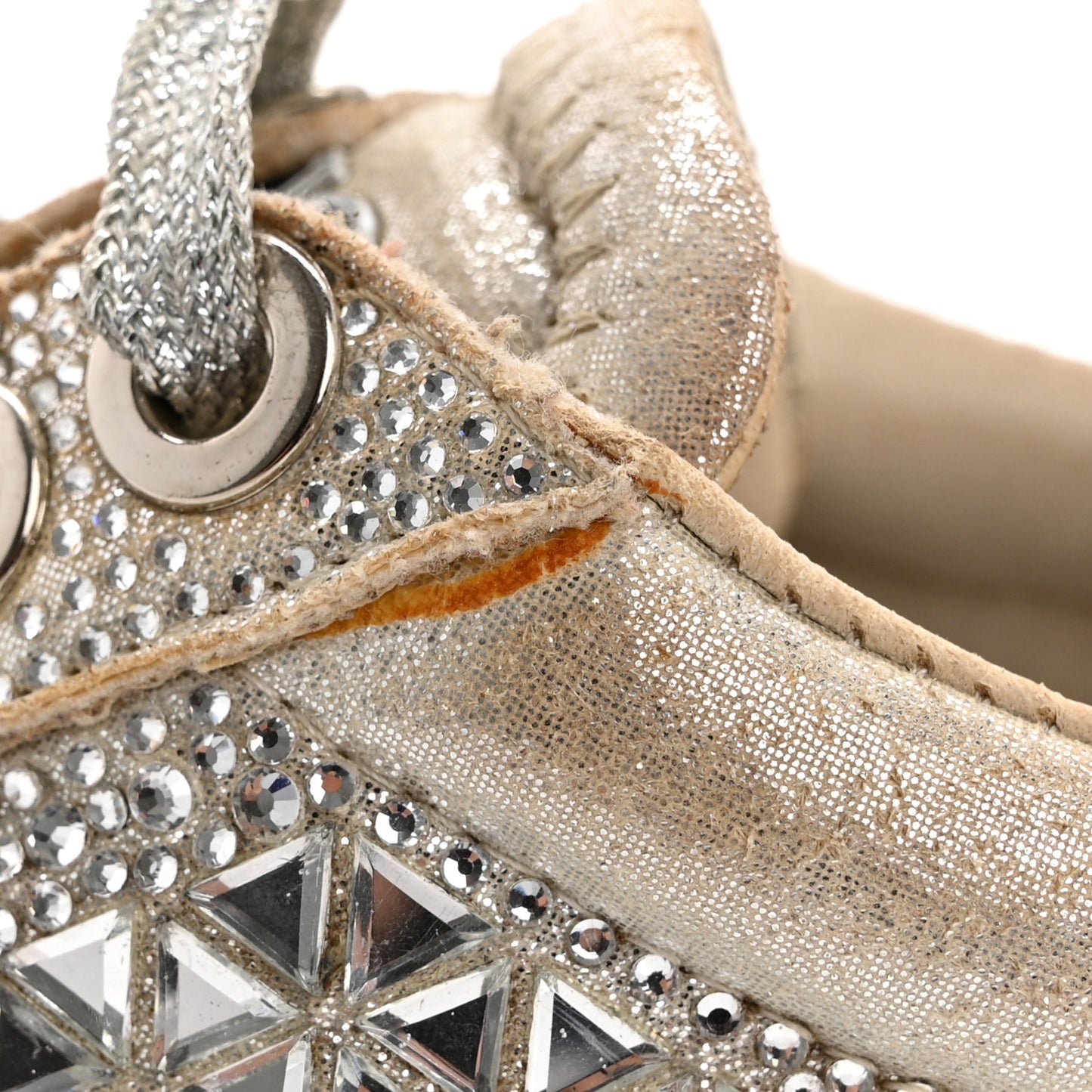 Crystal Womens Diamond F Low Top Sneaker 37