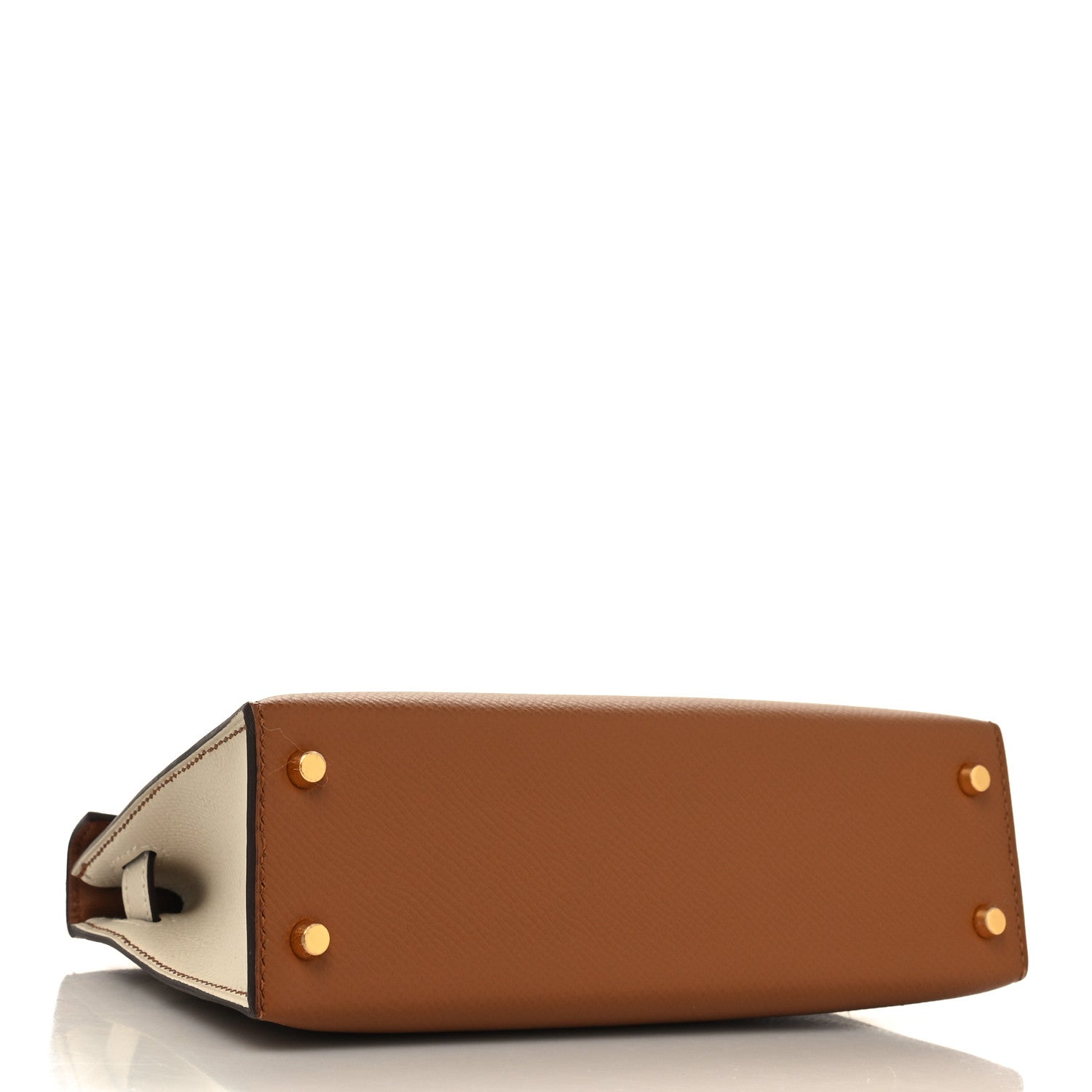 Hermes Epsom Horseshoe Mini Kelly Sellier 20 Gold Craie 4 of 11