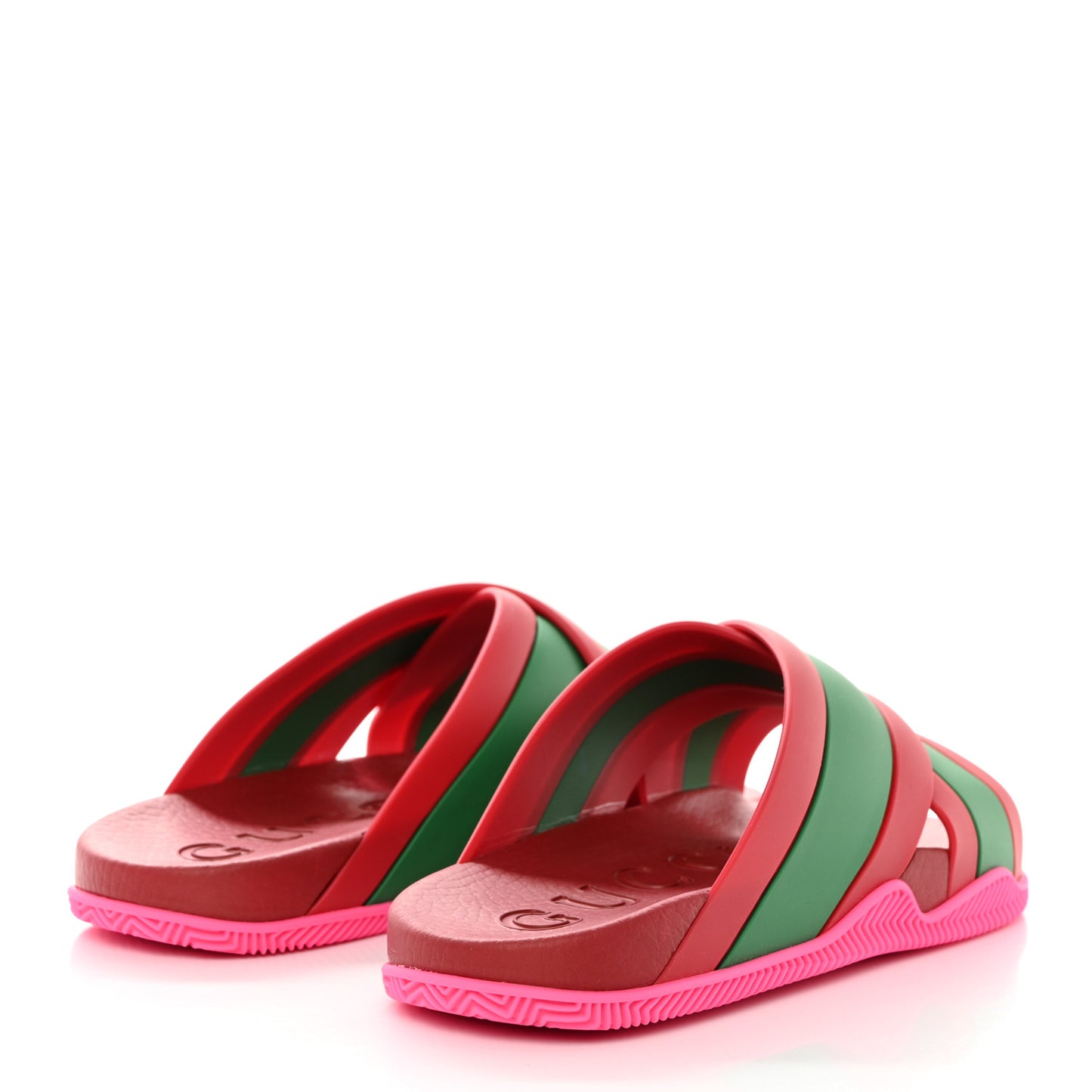 Rubber Web Womens Criss Cross Slide Sandals 39 Coral New Shamarock
