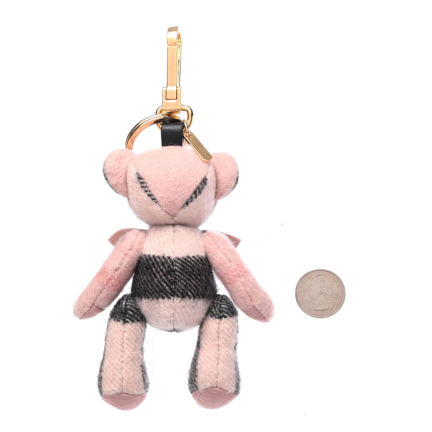 Cashmere House Check Thomas Bear Bag Charm Ash Rose