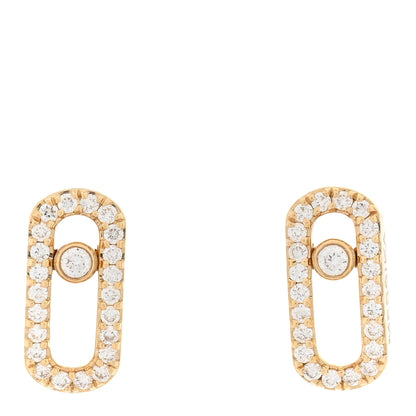 Messika 18K Yellow Gold Diamond Move Uno Earrings 1 of 6