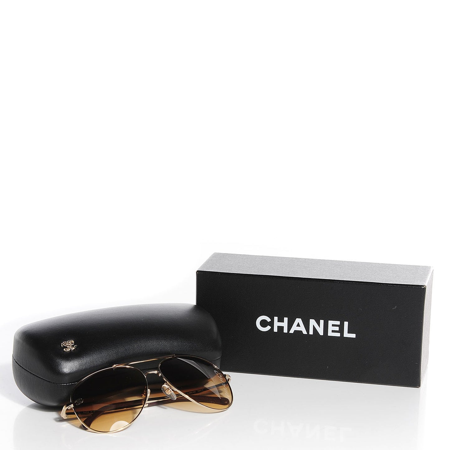 Lambskin CC Aviator Sunglasses 4189-T-Q Gold
