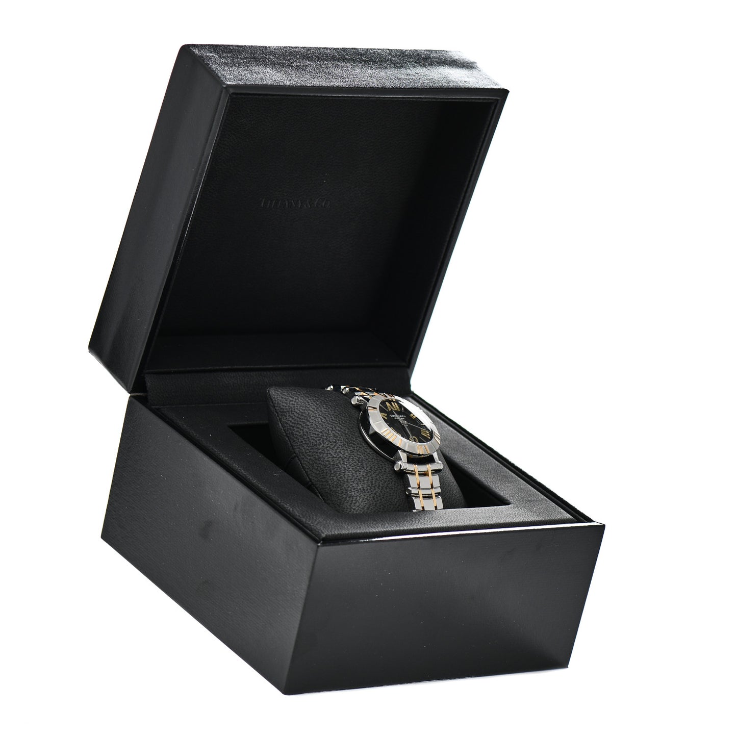 Stainless Steel 18K Yellow Gold 30mm Atlas Automatic Watch Black