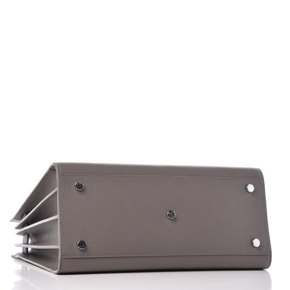 Saint Laurent Grained Calfskin Small Sac De Jour Fog 4 of 8