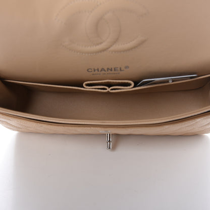 Chanel Caviar Quilted Medium Double Flap Beige Clair 7 of 12