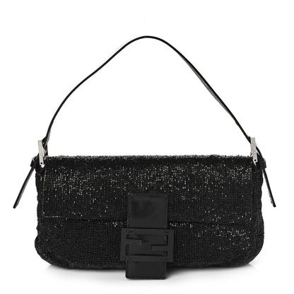 Fendi Beaded Baguette Black 1 of 11
