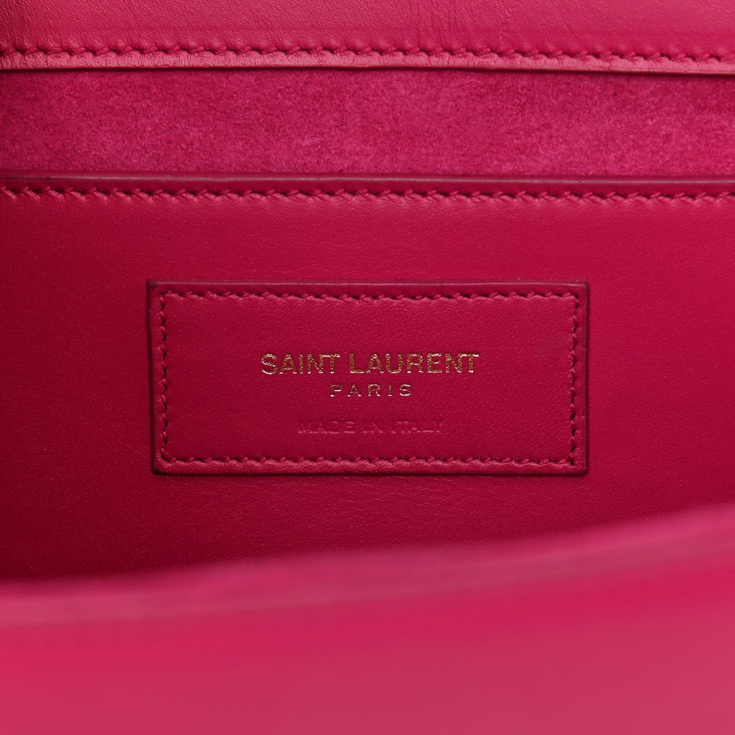 Smooth Calfskin Medium Classic Monogram Kate Tassel Satchel Fuchsia