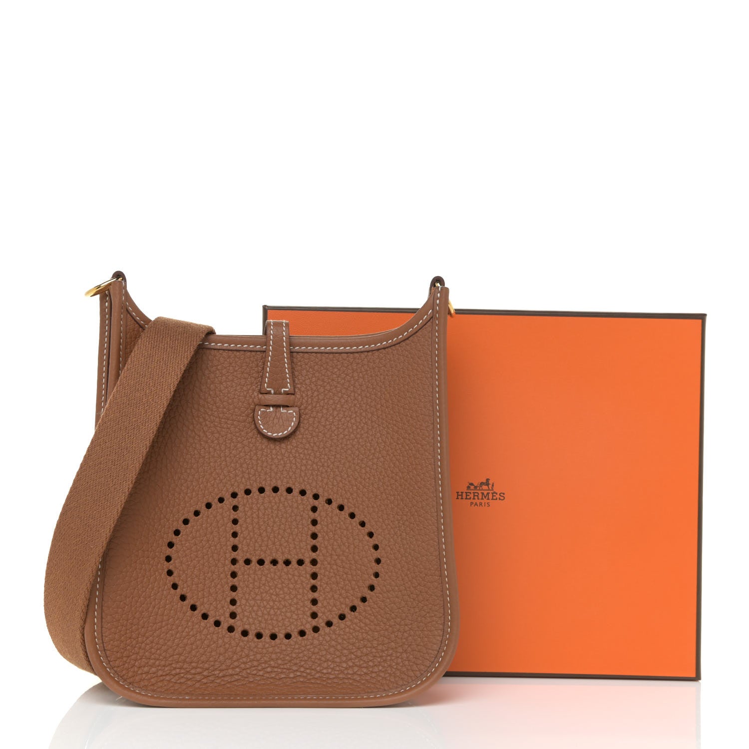 Hermes Taurillon Clemence Evelyne TPM Gold 11 of 11
