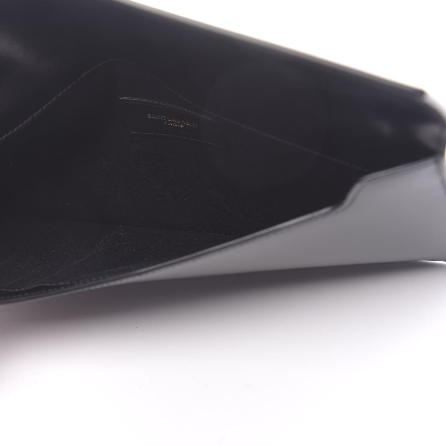 Saint Laurent Smooth Shiny Calfskin Monogram Uptown Pouch Black 5 of 7