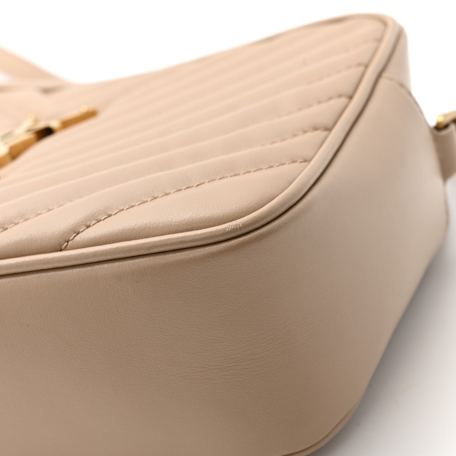 Saint Laurent Calfskin Matelasse Monogram Lou Camera Bag Dark Beige 11 of 13
