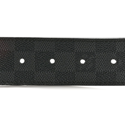 Louis Vuitton Damier Graphite 40mm LV Initiales 90 36 Belt 3 of 9