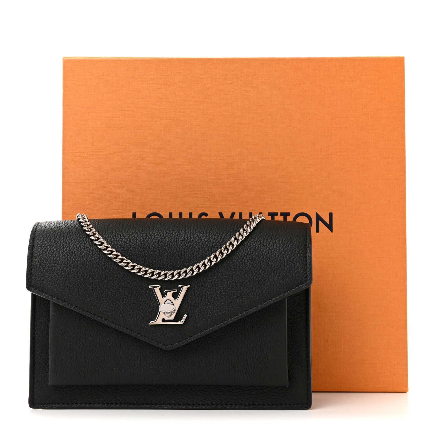 Louis Vuitton Soft Calfskin My Lockme Chain Pochette Black 12 of 12