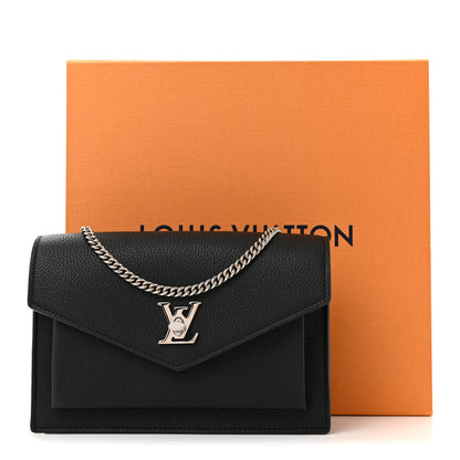 Louis Vuitton Soft Calfskin My Lockme Chain Pochette Black 12 of 12