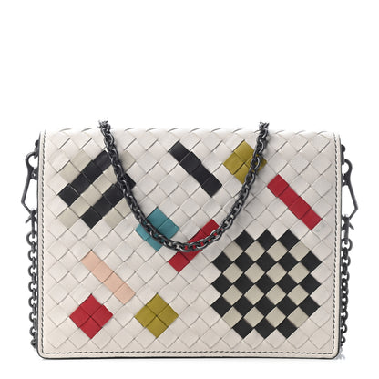 Bottega Veneta Nappa Intrecciato Chain Wallet Mist Abstract 1 of 9