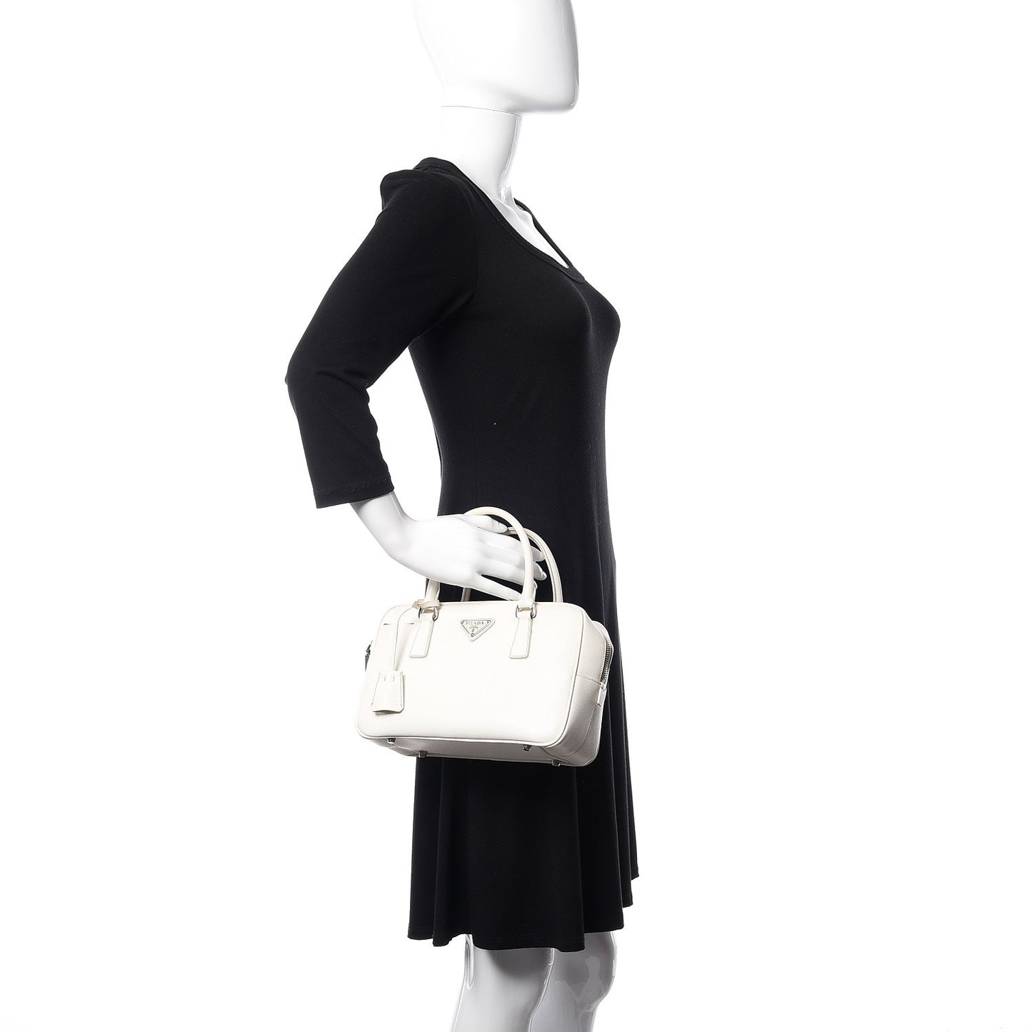 Saffiano Lux Small Tote Bianco