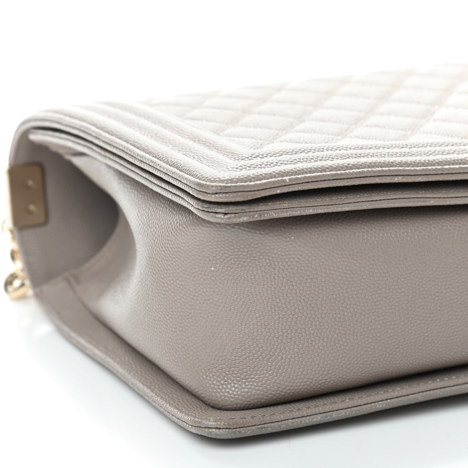 Chanel Caviar Quilted New Medium Boy Flap Dark Beige 5 of 10