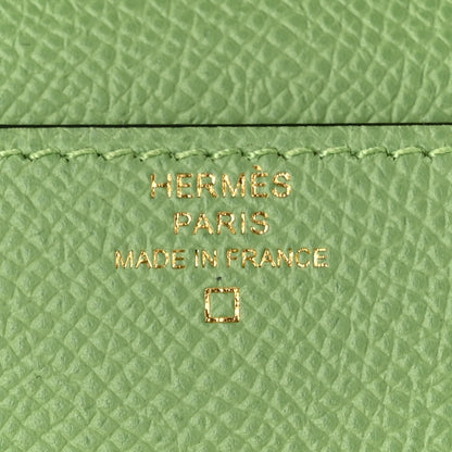 Hermes Epsom Alligator Lizard Constance Wallet To Go Vert Criquet Cactus Beige Sable Ombre 6 of 11
