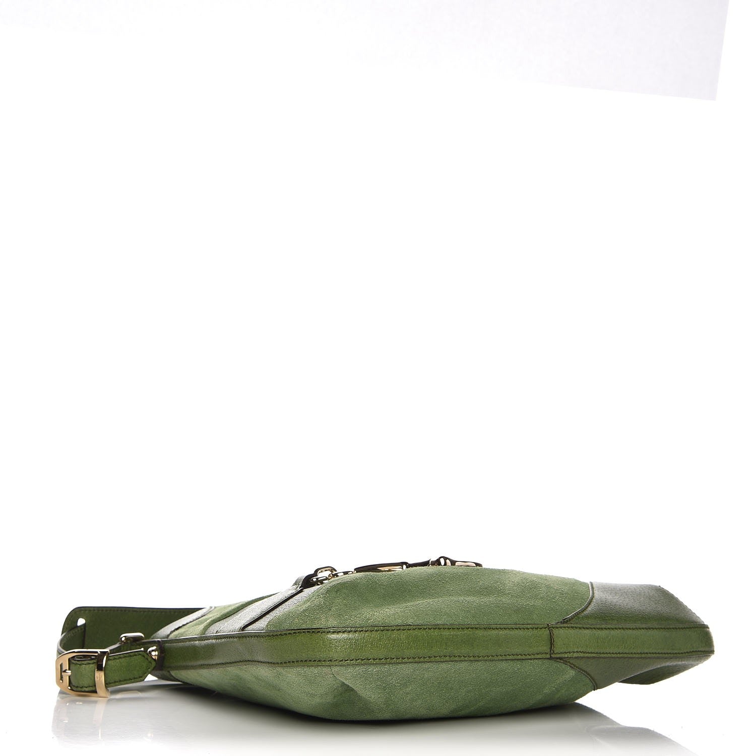 Gucci Suede Hasler Hobo Green 4 of 8