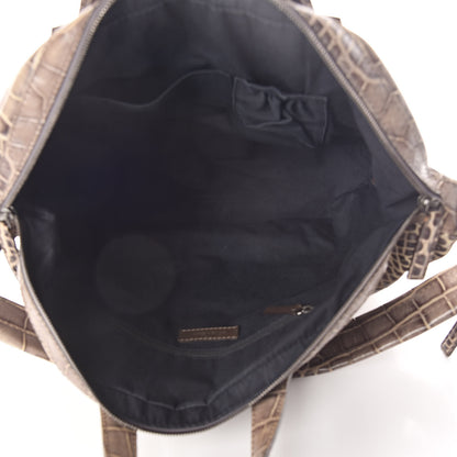 Givenchy Calfskin Crocodile Embossed Medium Nightingale Brown 5 of 11