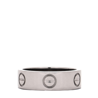 Cartier 18K White Gold 5.5mm LOVE Ring 50 5.25 1 of 5