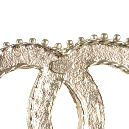 Chanel Crystal CC Brooch Light Gold 4 of 4