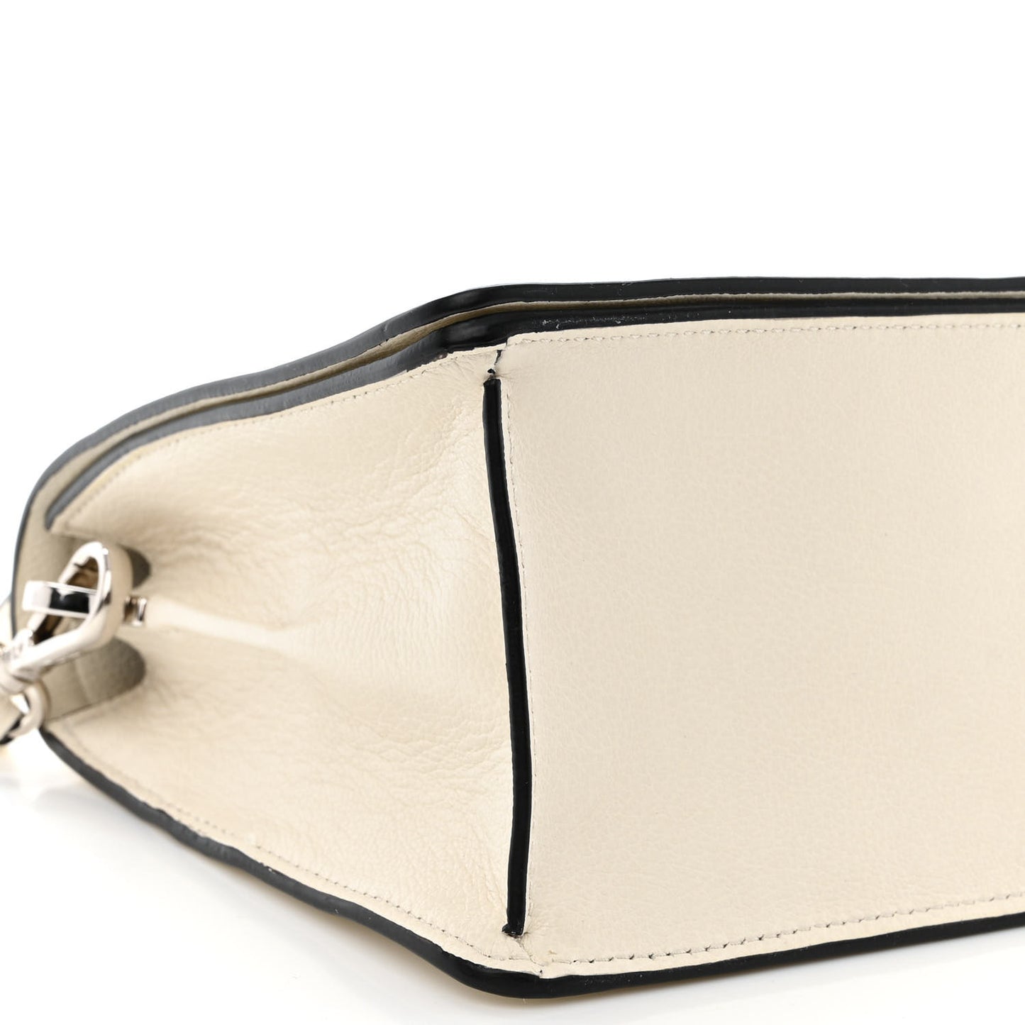 Glace Calf Shoulder Bag White