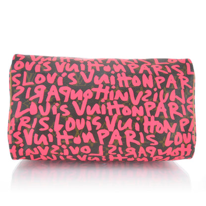 Louis Vuitton Monogram Graffiti Speedy 30 Fuchsia 5 of 9