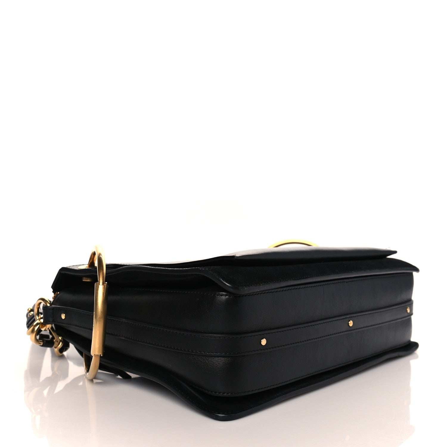 Chloe Calfskin Suede Medium Roy Bag Black 4 of 9