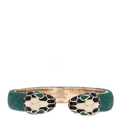 Bulgari Galuchat Serpenti Forever Bracelet Green 1 of 5