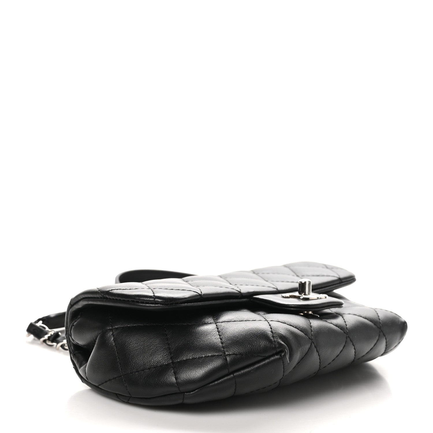 Chanel Calfskin Quilted CC Uniform Flap Belt Bag Black 4 of 10