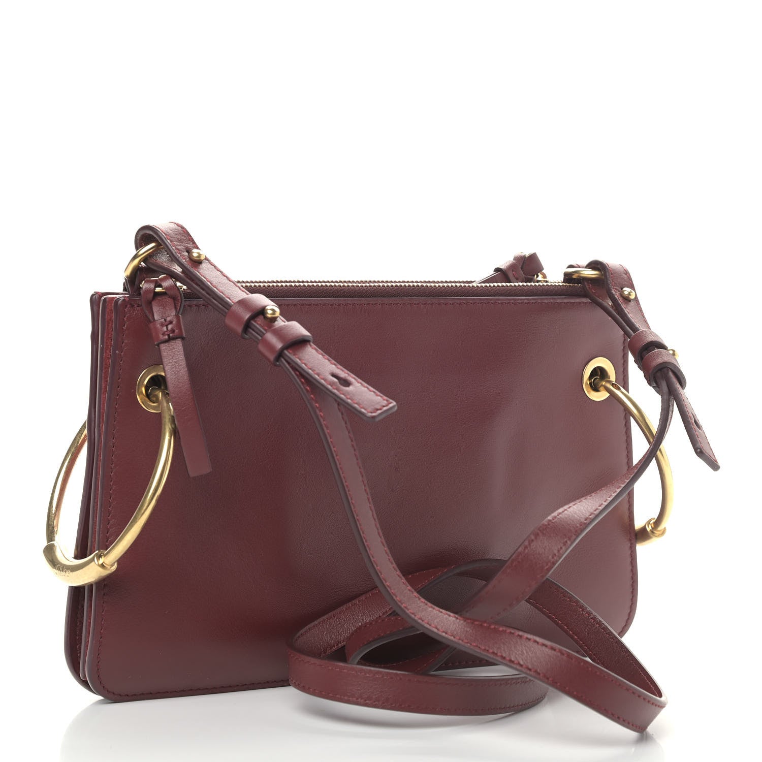 Chloe Calfskin Suede Roy Bag Plum Purple 3 of 11