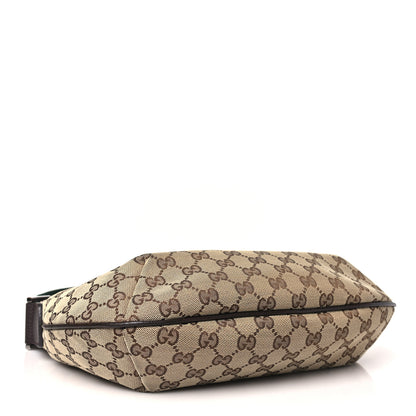Gucci Monogram Web Medium Half Moon Hobo Dark Brown 4 of 10