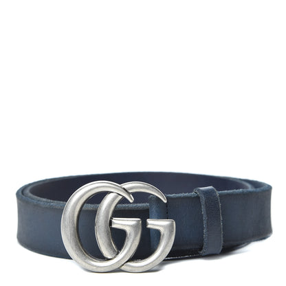 Gucci Cuoio Toscano Nickel Double G 30mm Belt 90 36 Blue 1 of 7