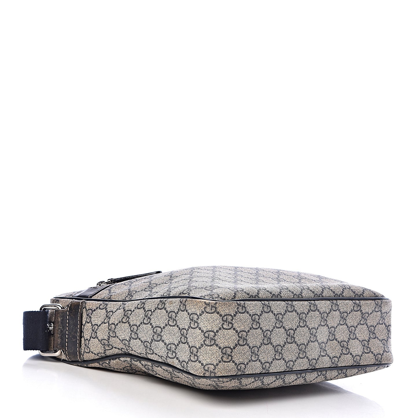 GG Plus Monogram Selleria Calfskin Medium Messenger Bag Beige Blue