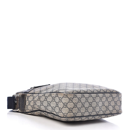 Gucci GG Plus Monogram Selleria Calfskin Medium Messenger Bag Beige Blue 4 of 15