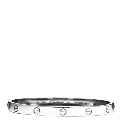 Cartier 18K White Gold LOVE Bracelet 19 1 of 5