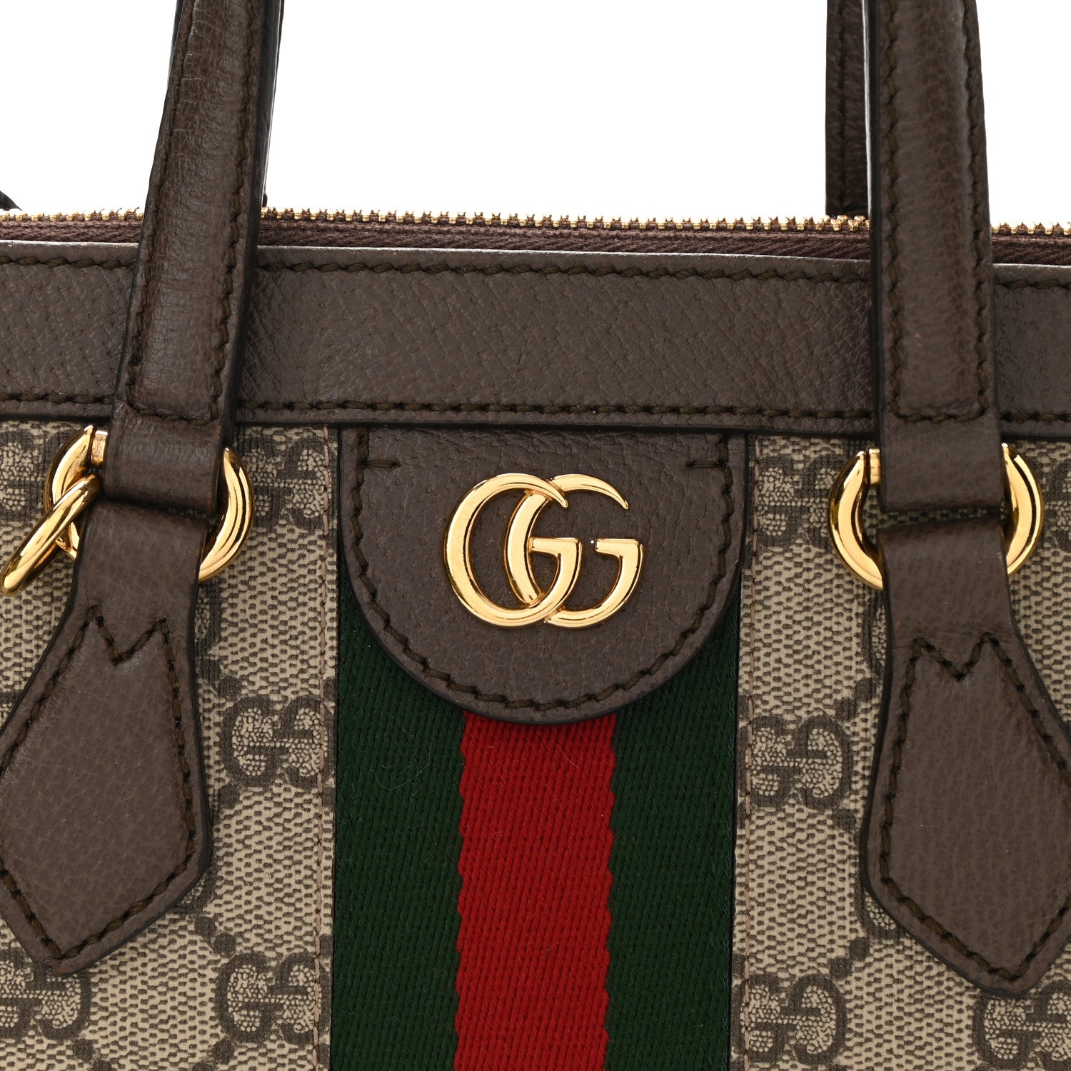 Gucci GG Supreme Monogram Small Ophidia Tote Bag Brown 9 of 12