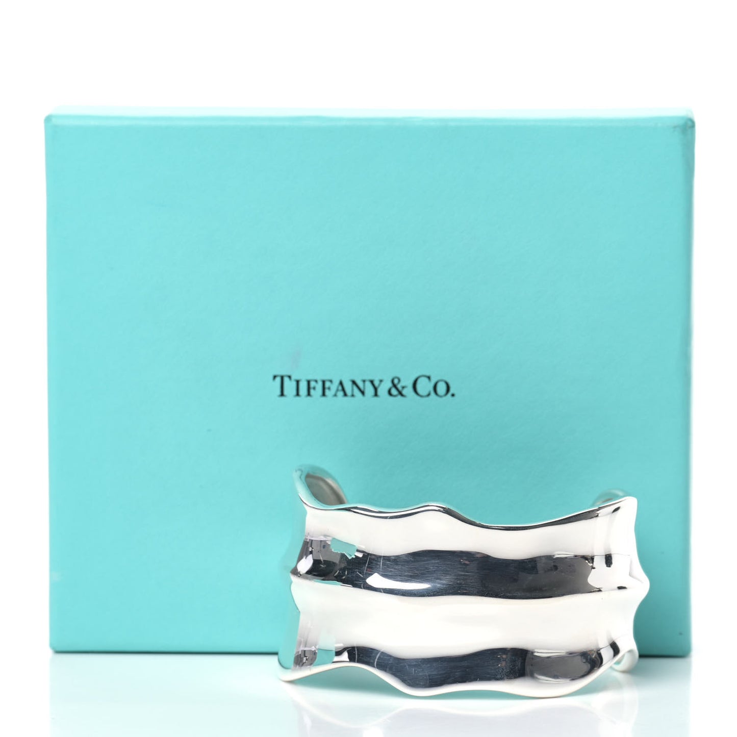 Sterling Silver Wide Leaf Cuff Bracelet