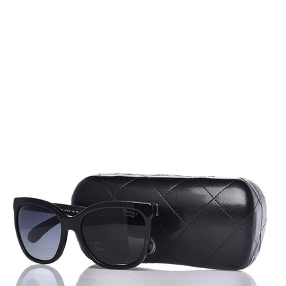 Chanel Acetate Quilted Polarized Butterfly CC Sunglasses 5288-Q Black 7 of 7