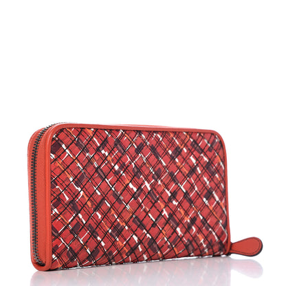 Bottega Veneta Embroidered Nappa Zip Around Wallet China Red 3 of 11