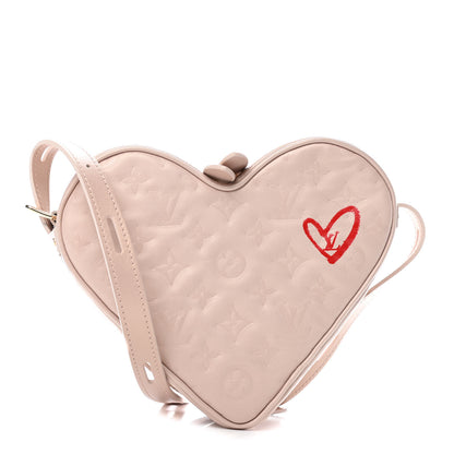 Louis Vuitton Lambskin Embossed Monogram Fall In Love Sac Coeur Light Pink 1 of 9