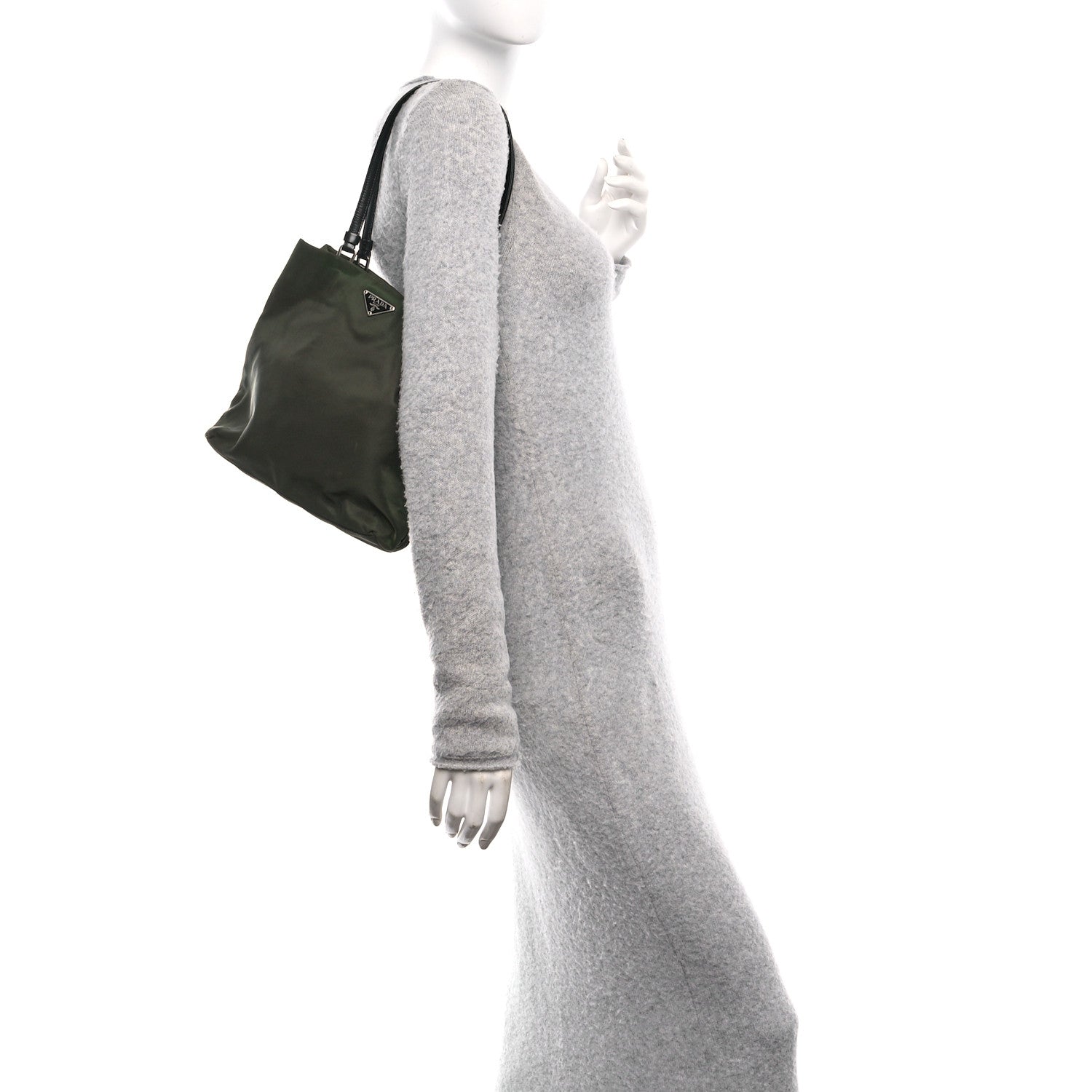 Prada Tessuto Nylon Shopping Tote Green 2 of 9