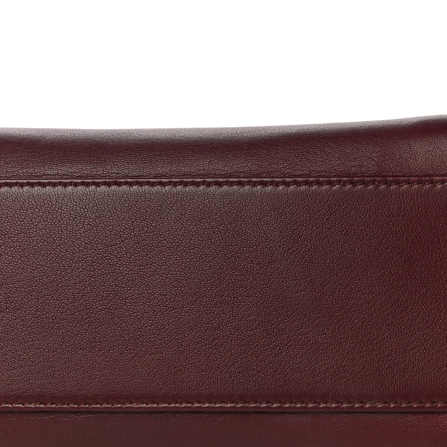 Fendi Nappa Mini Peekaboo Iconic Satchel Bordeaux 13 of 13