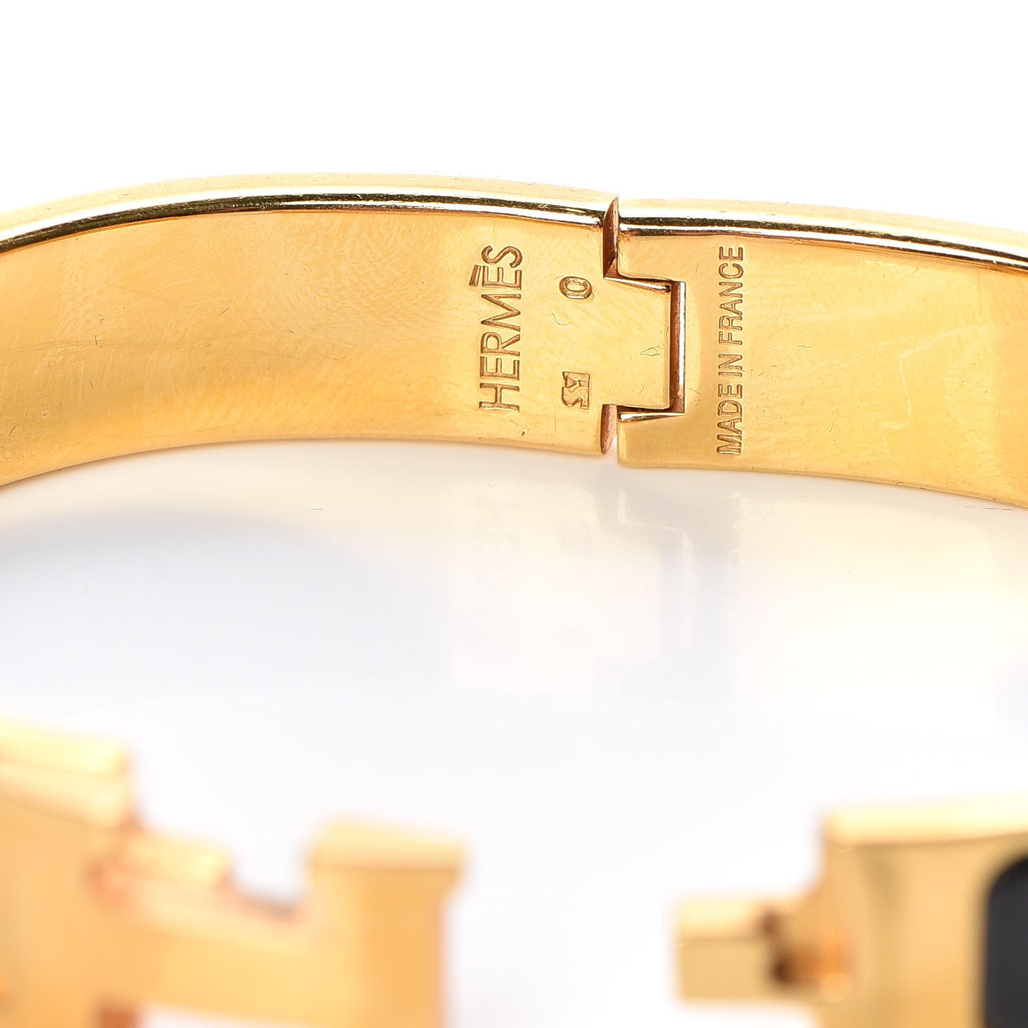 Enamel Narrow Clic Clac H Bracelet PM Black