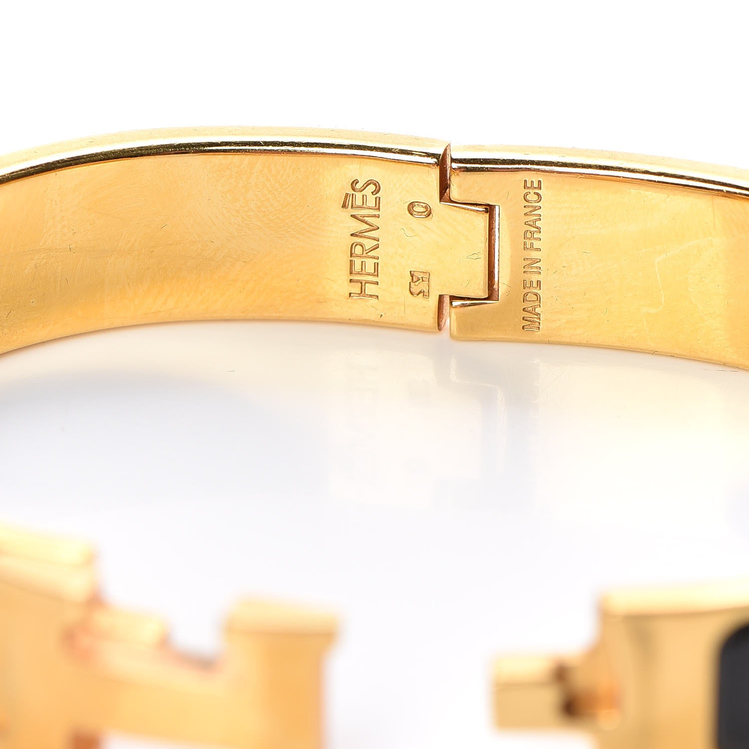 Hermes Enamel Narrow Clic Clac H Bracelet PM Black 5 of 6