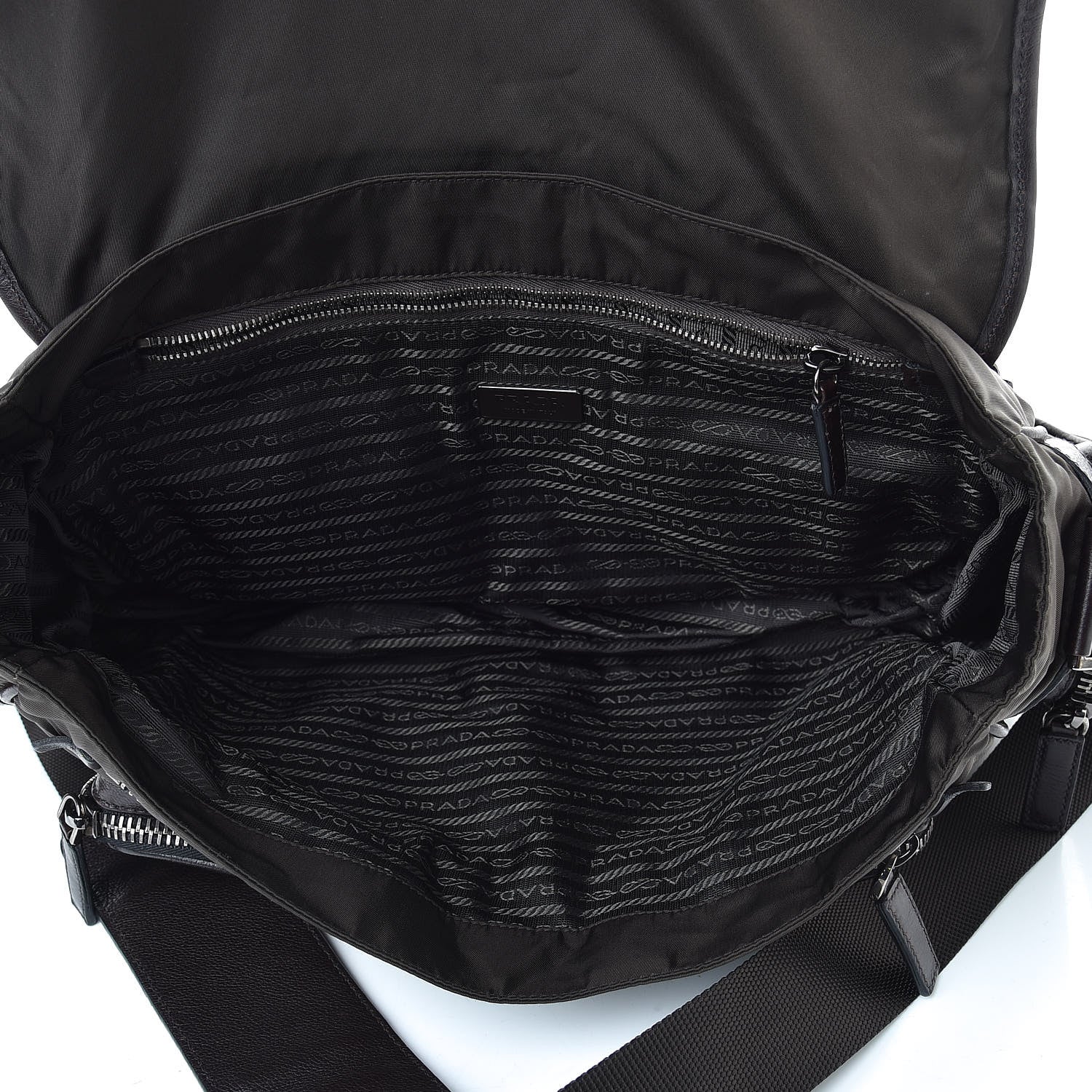 Prada Tessuto Nylon Mix Messenger Bag Ebano 5 of 11